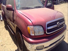 2002 TOYOTA TUNDRA, BURGUNDY, LIMITED, EXTD CAB, 4.7L, AT, 2WD. Z25123